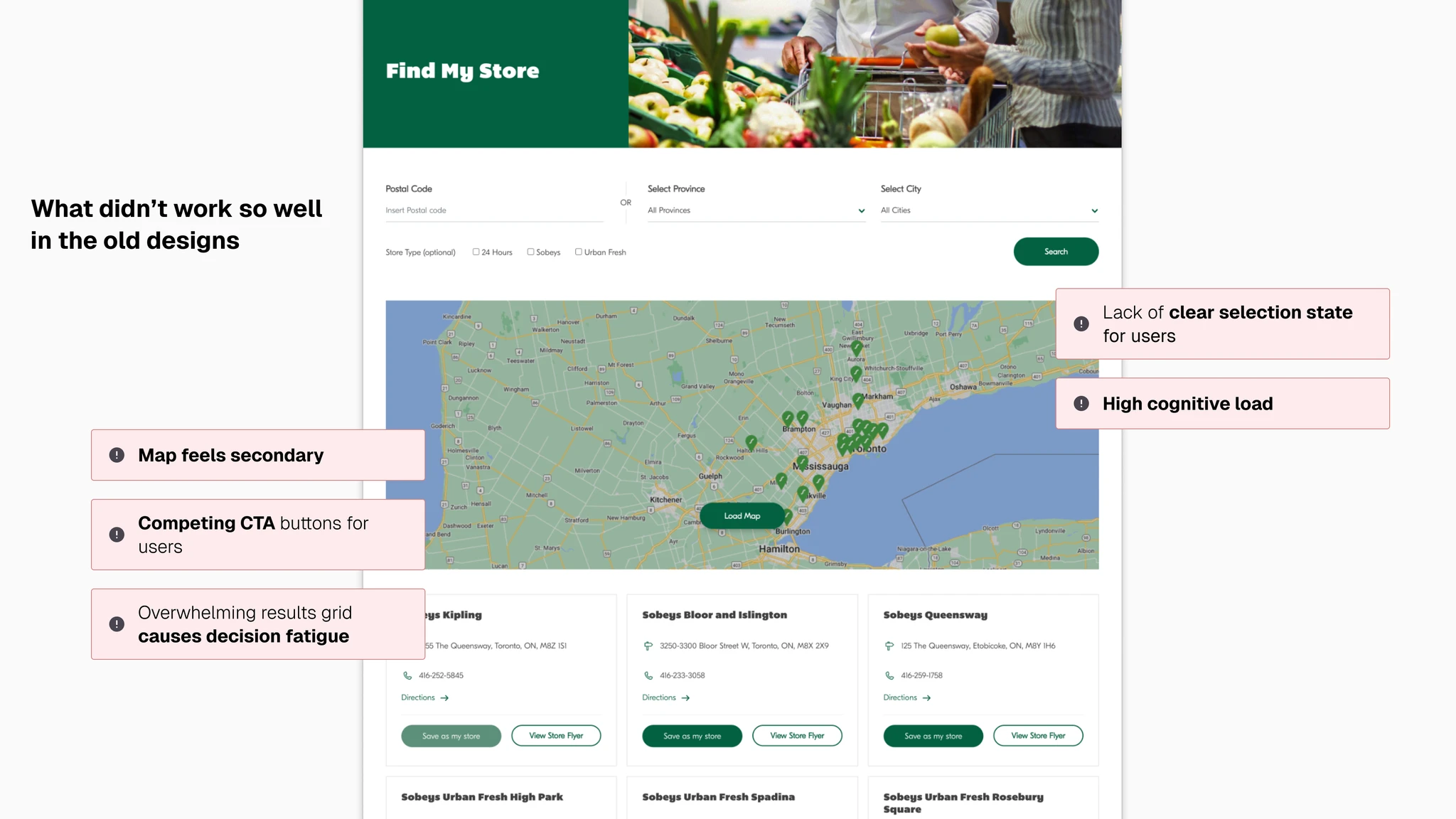 Before: Dense store locator